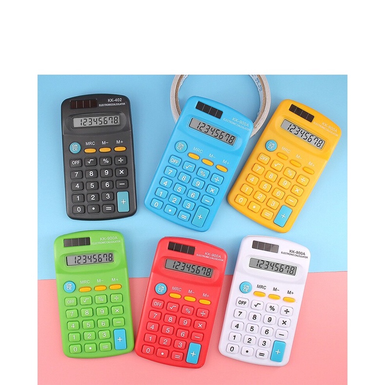 เครื่องคิดเลขนักเรียน คอมพิวเตอร์พกพาของขวัญ 8 บิต เครื่องคิดเลขสีพกพาขนาดเล็กมีสไตล์ ราคาถูก Shopee Lazada