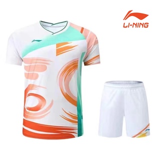 Li Ning เสื้อกีฬาแขนสั้น เหมาะกับฤดูร้อน สําหรับผู้ชายและผู้หญิง