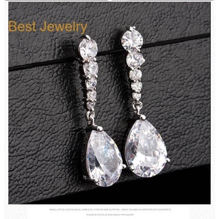 Best Jewelryต่างหูเพชรเกรดพรีเมี่ยม ประกายไฟเทียเท่าเพชรแท้ เครื่องประดับออกงาน เกรดสวย สร้อยเพชร รับ dropship