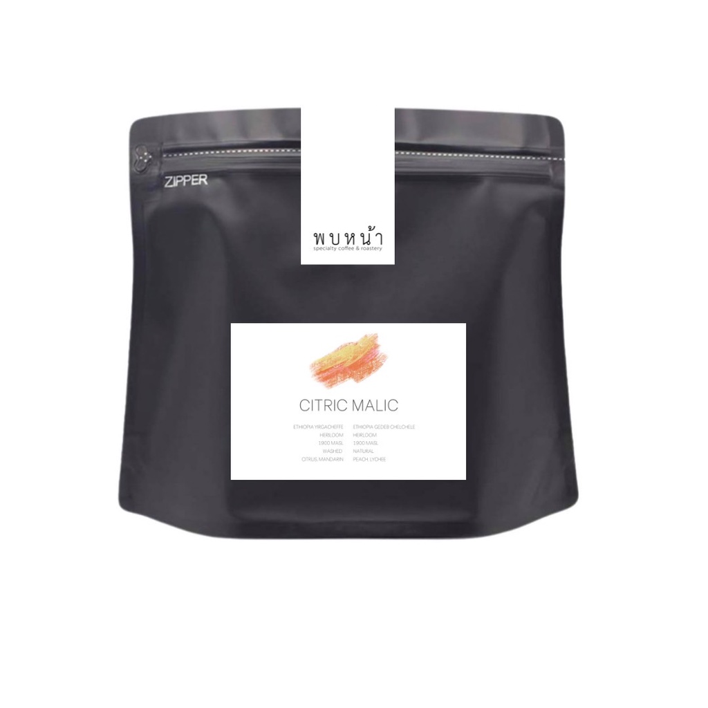 พบหน้า เมล็ดกาแฟ Citric Malic Blend