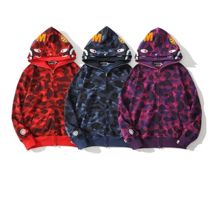 BAPE shark classic camouflage bouble hood sweater hoodie