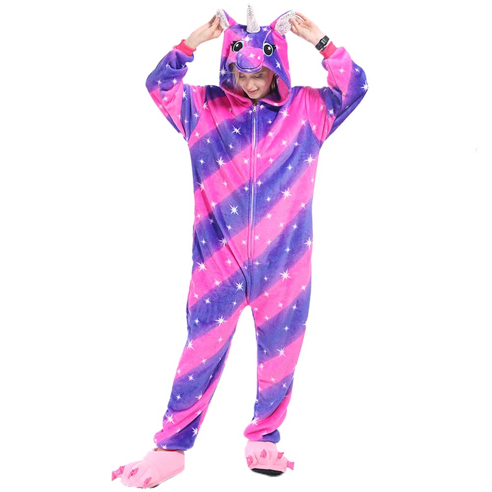 ผู้หญิงชุดนอน Kigurumi Unicorn Stitch Panda สัตว์ Onesies สําหรับผู้ใหญ่ผู้ชายชุดนอนชิ้นเดียวเครื่อง
