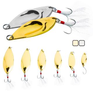 เหยื่อปลอม เหยือตกปลา Metal Spoon Lure sebarau อุปกรณ์ตกปลา Gold/Silver เหยื่อปลอมตกปลา 1 Pcs เหยื่อตกปลา เหยื่อตกปลาช่อน Micro Spoon Lure เหยื่อปลา ตกปลา ตะขอ Spoon Lure รอกตีเหยื่อปลอม เหยื่อตกปลานิล