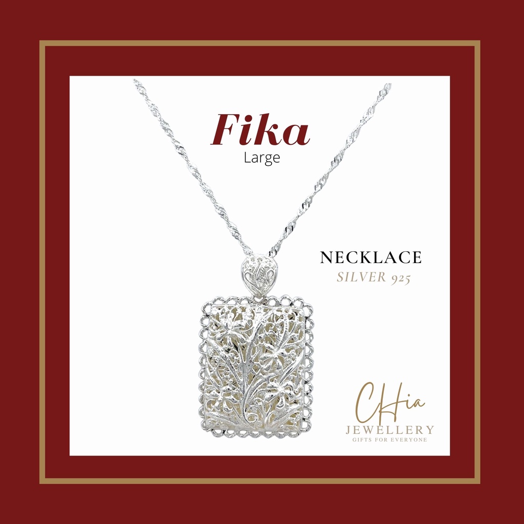 สร้อยคอจี้ขนาดใหญ่ CHia Fika (เงิน 925) / Rantai Loket ขนาดใหญ่ CHia Fika (เงิน 925)