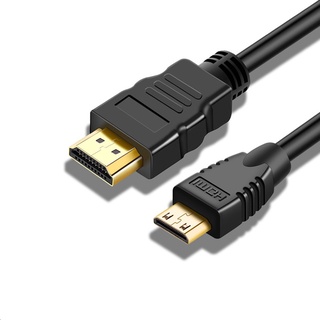 HDMI to Mini HDMI Cable สาย HDMI to Mini HDMI รองรับการต่อกล้องดิจิตอล เพื่อแสดงผลที่หน้าจอ TV / Monitor / Projector