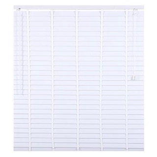 FREE HOME มู่ลี่ PVC FAUX WOOD 120X130 ซม. สีขาว มู่ลี่ มูลี่หน้าต่าง มู่ลี่ประตู