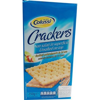 Pan Colussi Unsalted Crackers 250g  แพน โคลุสซี แครกเกอร์จืด 250 กรัม