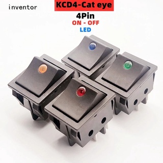 Kcd4 Four-Pin 2 Position Mini สวิทช์ไฟโยก 220V Led Ac30A250V 1ชิ้น