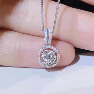 🔥ลดจริง30฿โค้ดINC3LFF3🔥Fashion necklace สร้อยคอเงินแท้ 925 พร้อมจี้ประดับเพชร เกาหลี Style ดีไซน์รูปแบบใหม่