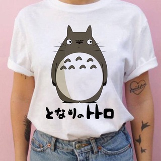 เสื้อยืด พิมพ์ลายการ์ตูนกราฟิก Totoro Miyazaki Ullzang สไตล์ญี่ปุ่น ฮาราจูกุ เพื่อความสวยงาม