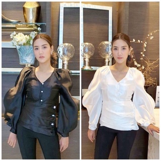 V Neck Evening Blouse เสื้อผ้าไหม Silk