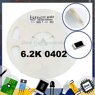 6.2K Ohm 0402 ±1% 62.5 mW -55°C ~ 155°C RC0402FR-076K2L YAGEO 1-A3-26 (ขายยกแพ็ค 1 แพ็ค มี 100 ชิ้น)