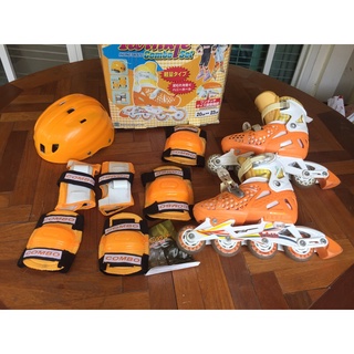 twinkle combo set  รองเท้าสเก็ตสำหรับเด็กมือสองอุปกรณ์ครบเซท
