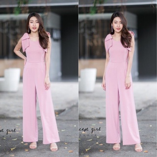 hbstation.shop เสื้อผ้าผู้หญิง Jumpsuit สีชมพู พร้อมส่ง