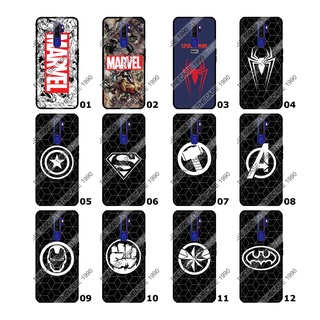 OPPO F5 F7 A5 2020 A9 2020 A73 2020 เคสสกรีน เคสมือถือ เคสโทรศัพท์ Case รวมลาย LOGO Marvel Avengers