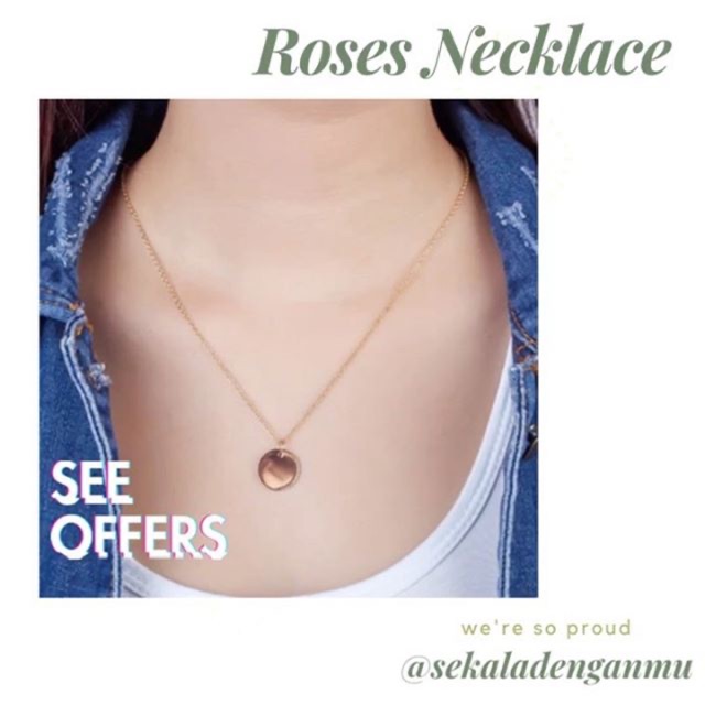 สร้อยคอดอกกุหลาบ ♥️ Skd13 ♥️ สร้อยคอ ♥️ สร้อยคอสวยงาม ♥️ ขายส่ง อุปกรณ์เสริม ♥️ สร้อยคอหรูหรา ♥️