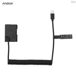 Andoer En-El14 แบตเตอรี่ Dummy Usb-C Coupler อะแดปเตอร์แบตเตอรี่ Dummy Dummy พร้อมสายเคเบิ้ล Usb Type-C แบบเปลี่ยนสําหรับ D3100 D3200 D3300 D5100 D5200 D5300 D5500 Df P7800