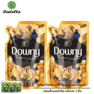 Downy DARING GOLD 580 ml x2 unit Free 3M ANTIBAC SPONGE GREEN 3pcs/pack