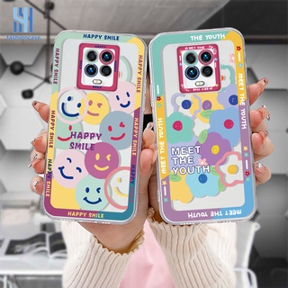 เคสแฟชั่น For Xiaomi Redmi Note 9 8 10 10S 9 10 PRO MAX 11 9S Xiaomi Redmi POCO C3 C31 X3 NFC X3 PRO Redmi 9C NFC 9A 9i 9T 9AT 9ACTIV 9 PRO Power 10X POCO M2 PRO 10 Prime ใส กันกระแทก ลายดอกไม้หน้ายิ้ม เคสโทรศัพท์มือถือแบบนิ่ม