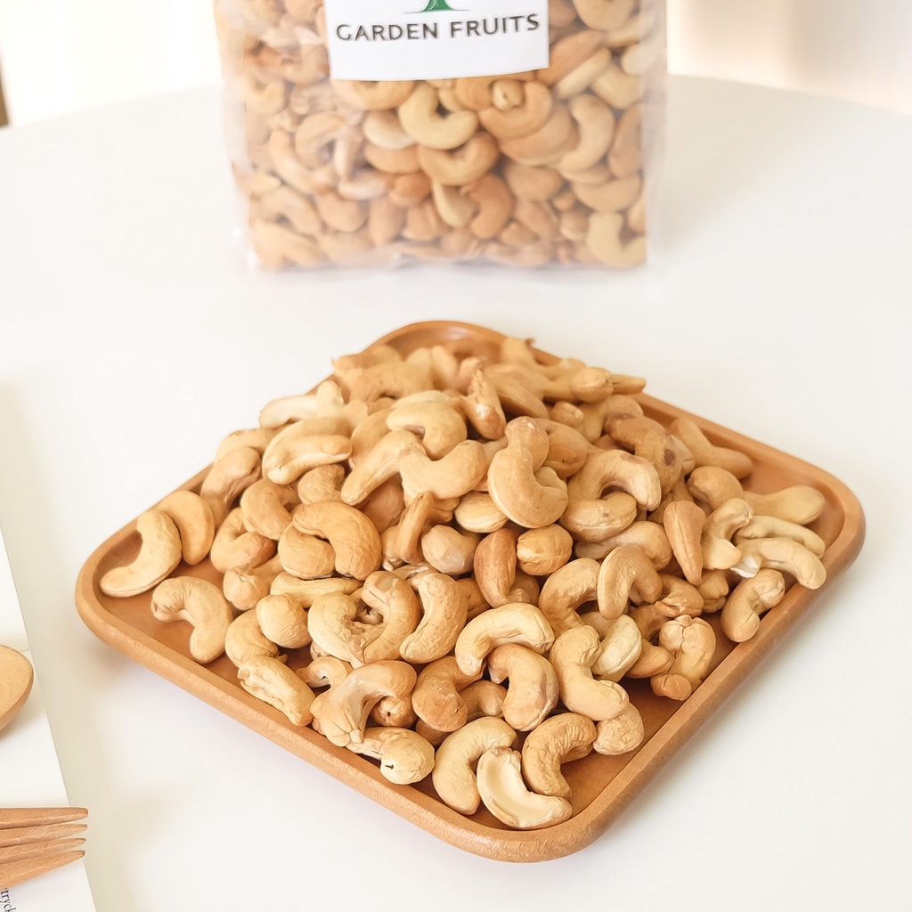 Roasted Cashew nut Whole เม็ดมะม่วงหิมพานต์เม็ดเต็มอบ ขนาดจัมโบ้คัดไซด์พิเศษ เกรด A อบใหม่ตามออเดอร์ By Garden Fruits
