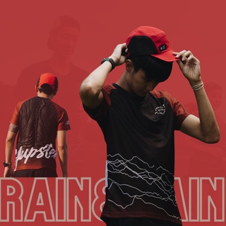 YUP! - RUNNING SHIRT 🔥  Rain &amp; Gain - Collection 🔥 Red COLOUR เสื้อวิ่ง เสื้อกีฬา ระบายอากาศดี คอลเลคชั้นใหม่ !! -