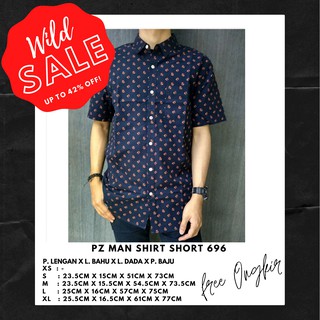 Pz เสื้อเชิ้ตแขนสั้น ลาย BATAM 969 สําหรับผู้ชาย นําเข้า