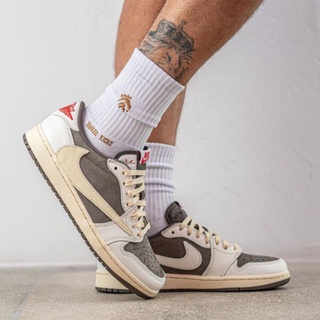  Nike AIR JORDAN 1 LOW x TRAVIS SCOTT "REVERSE MOCHA" - ไฮกรีน 1:1 ️