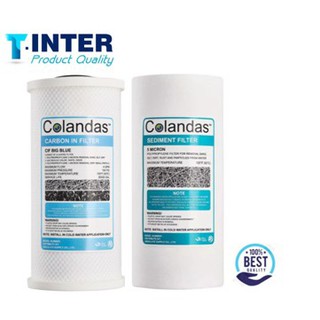 COLANDAS ชุดใส้กรองชุด 2 ใส้ PP+CIF สำหรับเครื่องกรองน้ำกระบอก บิ๊กบลู10"/มีบริการเก็บเงินปลายทาง