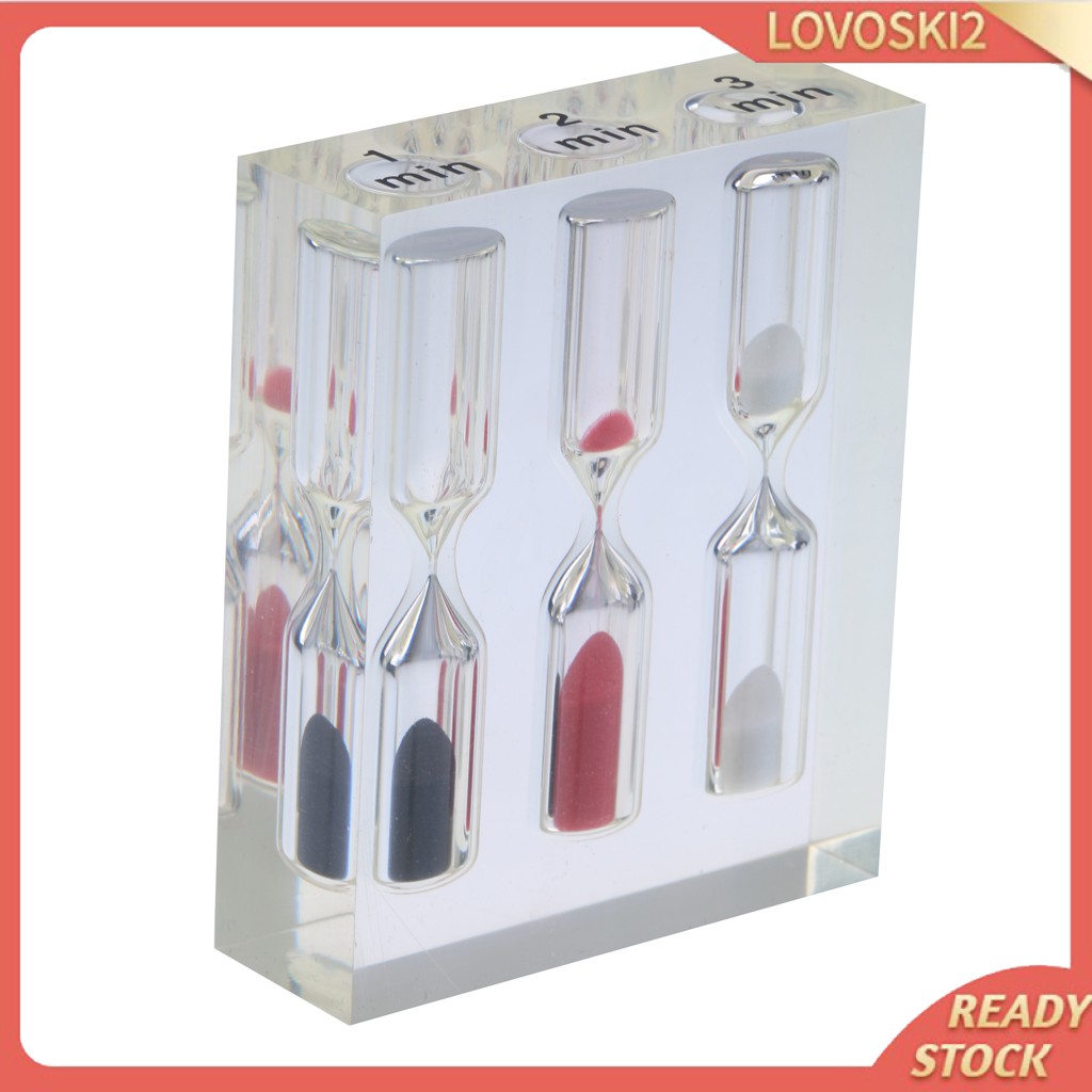 [LOVOSKI2] นาฬิกาทรายจับเวลา อะคริลิคใส 1+2+3 คาเฟ่ สําหรับเด็ก