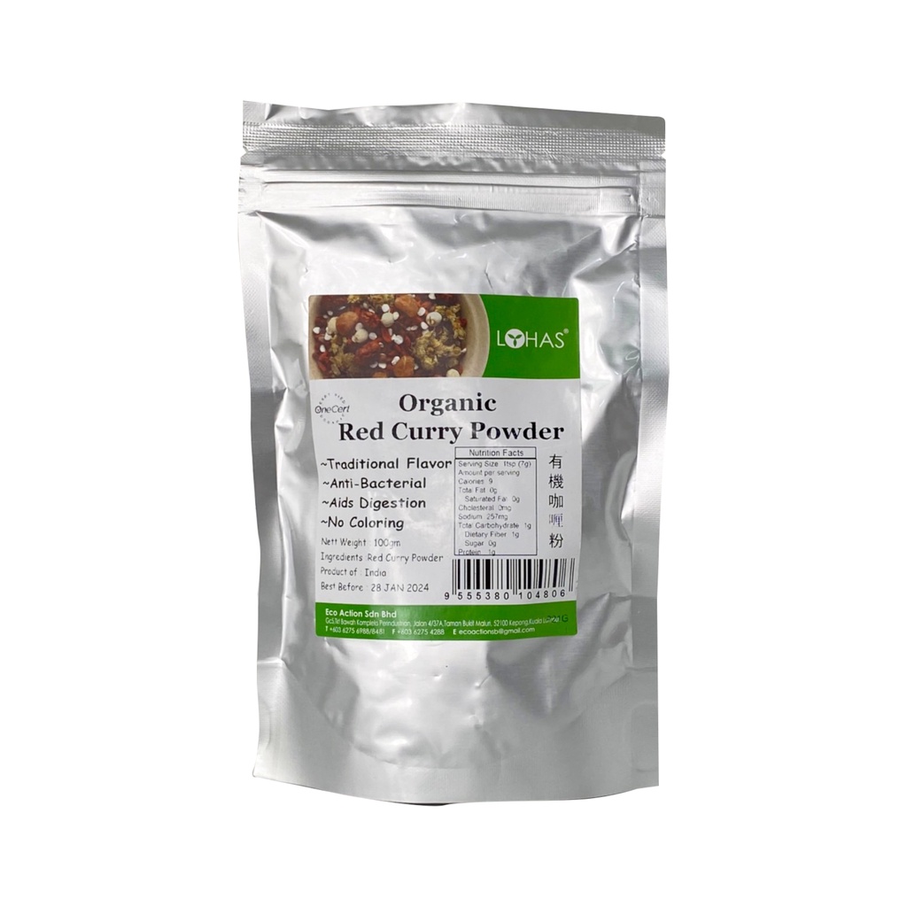 Organic/BIO Spices & Herbs LOHAS Organic Red Curry Powder 100g