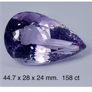 158 ct อเมทิสต์ จัมโบ้ ธรรมชาติ Natural Amethyst jumbo Pear shape Loose Gemstone For Fine Jewelry