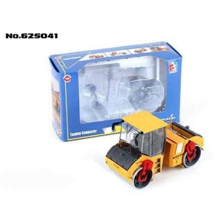 โมเดลรถก่อสร้างเหล็ก KDW 1:50 Tandem Conpactor รถบดถนนล้อแดง