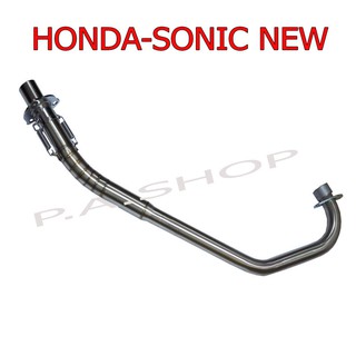 SALE ﻿คอท่อสแตนเลสแท้+แบบสปริง เลสลาย สำหรับรถมอเตอร์ไซด์ HONDA-SONIC-NEW  ปี2004-2007 เกรด 20A