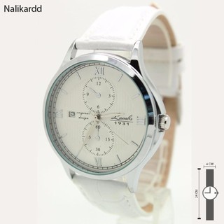 Lambo Watch นาฬิกา ทรงกลม/หน้าปัดขาว ระบบเข็ม/บอกเวลาและวันที่ LAM-15(White)