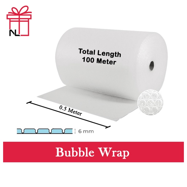 บับเบิ้ลแรป 100M &50M! Air Bubble Wrap 0.5mx100m/0.25mx100m/0.33mx100m/1mx100m (One Order = 1 ม้วน)