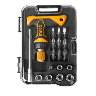 INGCO ชุดไขควง อเนกประสงค์ 18 ชิ้นชุด รุ่น HKSDB0188 (T-Handle Wrench Screwdriver Set) อิงโก้