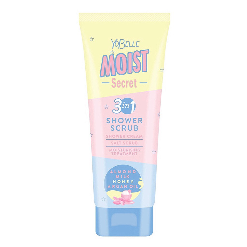 Yobelle ผลิตภัณฑ์ครีมอาบน้ำ เกลือขัดผิวสูตร 3 อิน 1 ครับ 200ml