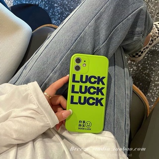 เคสโทรศัพท์มือถือซิลิโคนเรืองแสงสีเขียวเรืองแสงสําหรับ iPhone 12pro max iPhone 11 xs 8plus xr iPhone 13