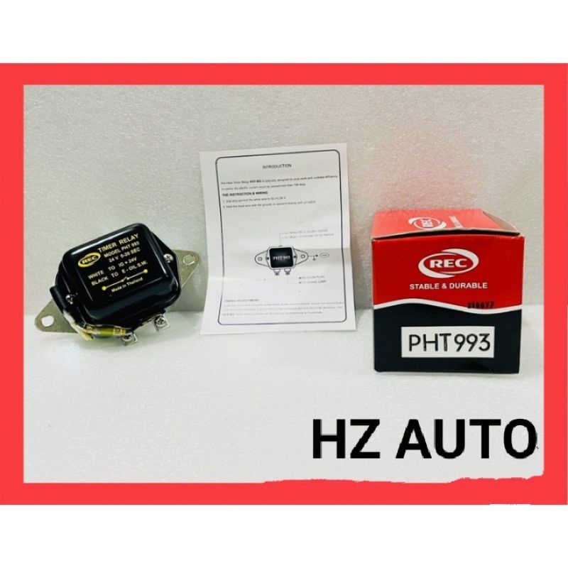 REC PHT-993 REC GLOW PLUG TIME RELAY 24V 100AMP สําหรับการใช้งานบน: UNIVERSAL TRUCK