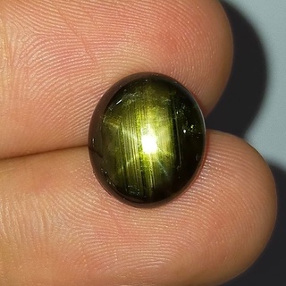 พลอย สตาร์ แซฟไฟร์ ธรรมชาติ แท้ ( Natural Black Star Sapphire ) หนัก 8.07 กะรัต