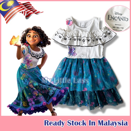 MYLITTLELASS Encanto Madrigal ชุดเด็กผู้หญิงชุดแฟนซีสาวเจ้าหญิงชุด 4-12Y