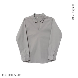 เสื้อแขนยาว คอปกผ่ากลาง | Long - sleeved shirt รุ่น Long &amp;