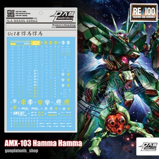 [ D.L Model ] Water decal UC18 ดีคอลน้ำสำหรับ AMX-103 Hamma Hamma (Re1/100)