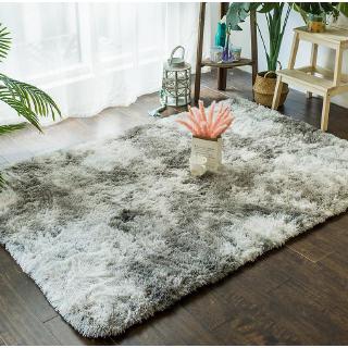 พรมปูพื้นขนนุ่มกันลื่น พรมปูห้องนอน Carpet Rugs พรมปูห้องนอน พรมขนนุ่มทูโทน 60*120cm พรมปูพื้นห้อง