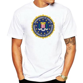 เสื้อยืดผ้าฝ้ายพิมพ์ลายแฟชั่น เสื้อยืดท็อป FBI ขนาดใหญ่ สําหรับผู้ชาย และผู้หญิง