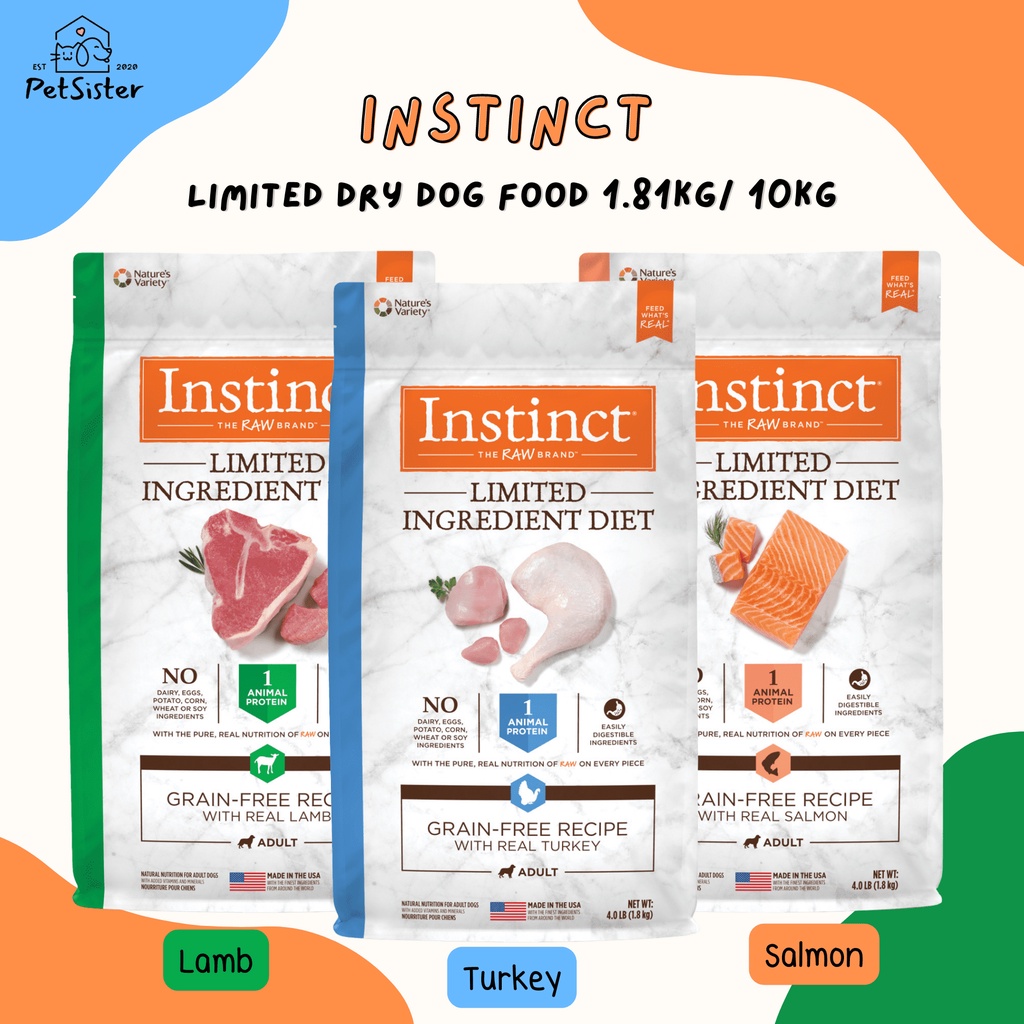 พร้อมส่งไก่งวง Instinct Limited Ingredient Dry Dog Food อาหารเม็ดสุนัข