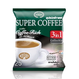 Super Coffee ซุปเปอร์กาแฟ คอฟฟี่ริช 3in1 (ขนาด1 แพ็ค 25 ซอง)