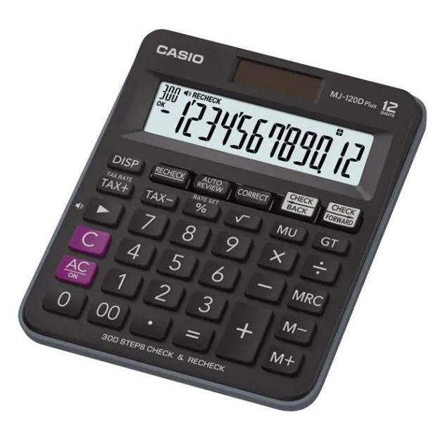 MJ-120D Plus สีสัน เครื่องคิดเลข Casio 12 หลัก ของแท้ ของใหม่ ประกันศูนย์