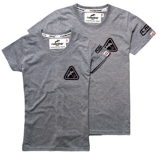 rudedog T-shirt เสื้อยืด รุ่น Triangle(ผู้ชาย) แฟชั่น คอกลม ลายสกรีน ผ้าฝ้าย cotton ฟอกนุ่ม ไซส์ S M L XL