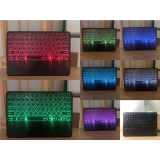 RGB Wireless Keyboard/Mouse Bluetooth ไร้สาย บางเรียบ เล็กกะทัดรัด เป็นคีย์บอร์ด สำหรับ IOS / Android / Windows มีคู่มือ